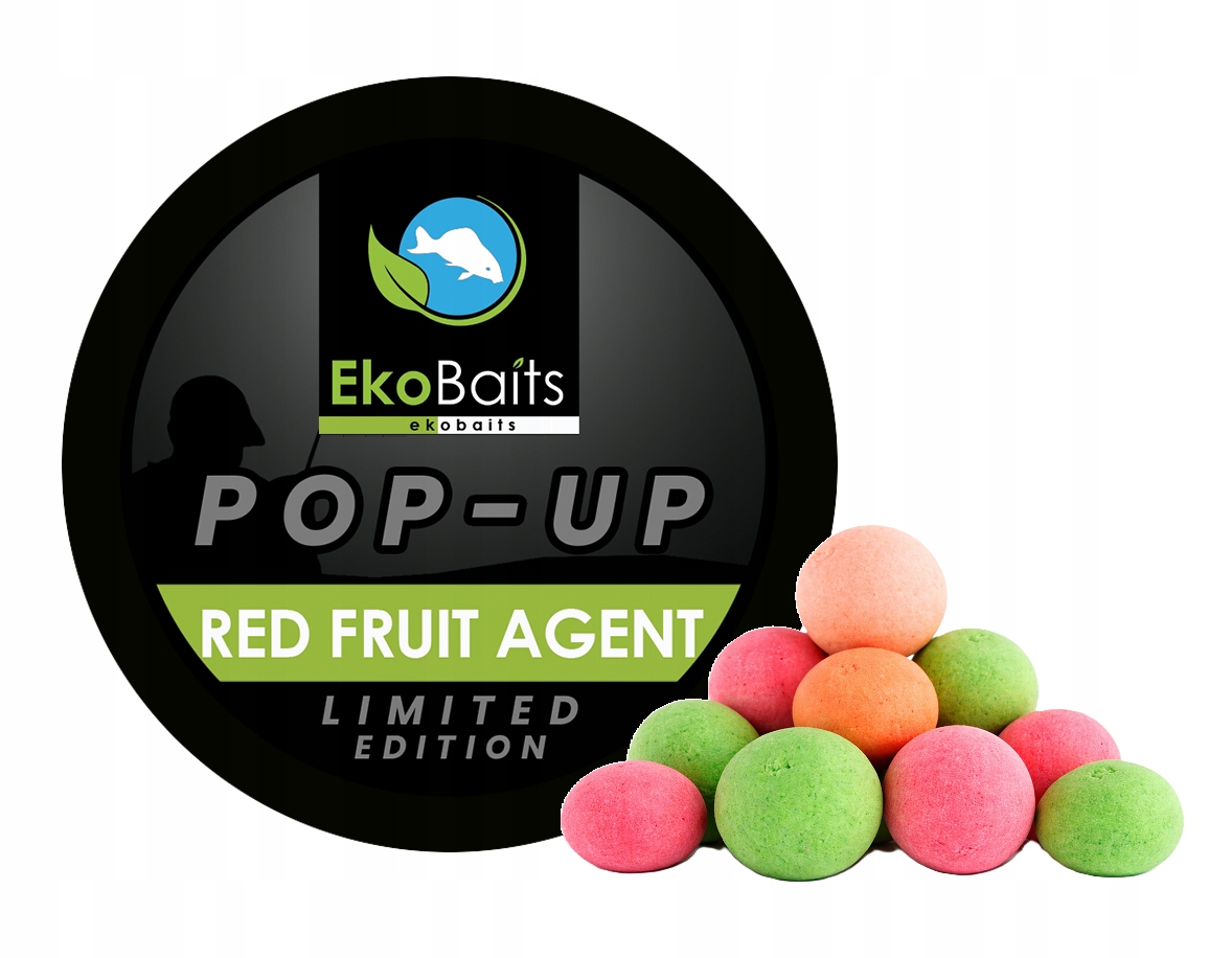 Kulki Pop Up Truskawka Zioła Red Fruit Agent Pływające 12/15 mm Eko Baits