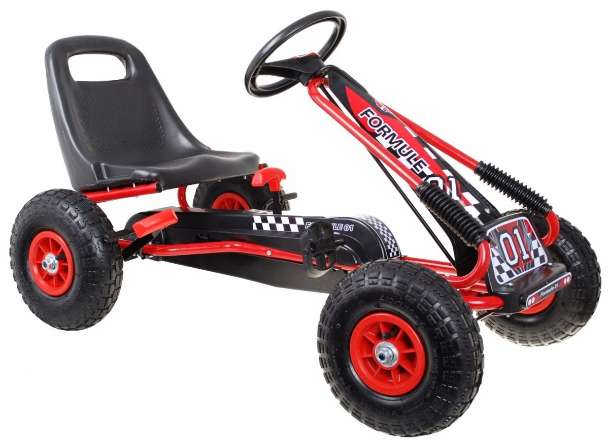 GOKART NA PEDAŁY DLA DZIECI AUTO POMPOWANE KOŁA HAMULEC RĘCZNY