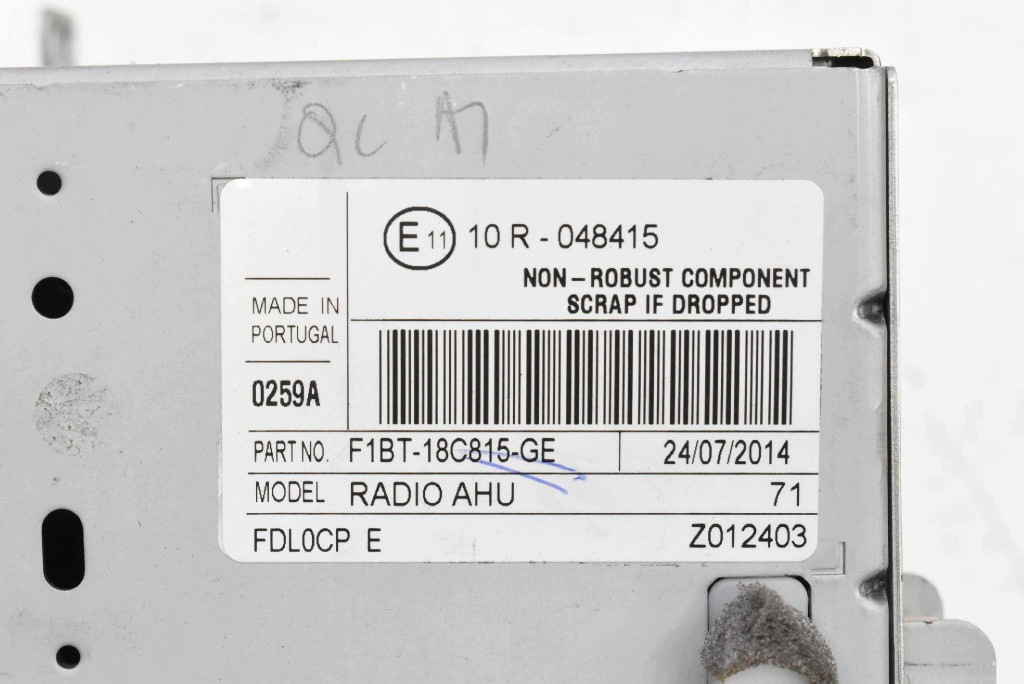 CD player CD F1BT-18C815-GE FORD TRANSIT CONNECT MK2 13-20