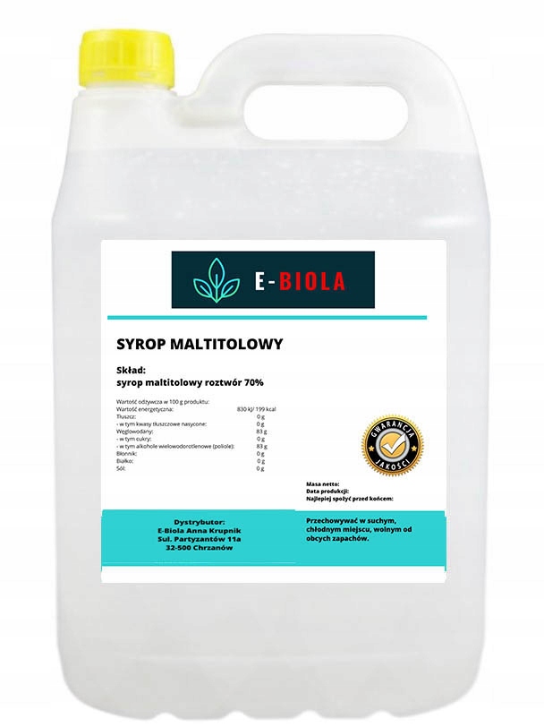 Maltitolový Sirup, Maltitol V Sirupu 70%, Roztok 5 Kg