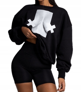 Chiara Wear Mikina černá Print XX Boobies Xs/s