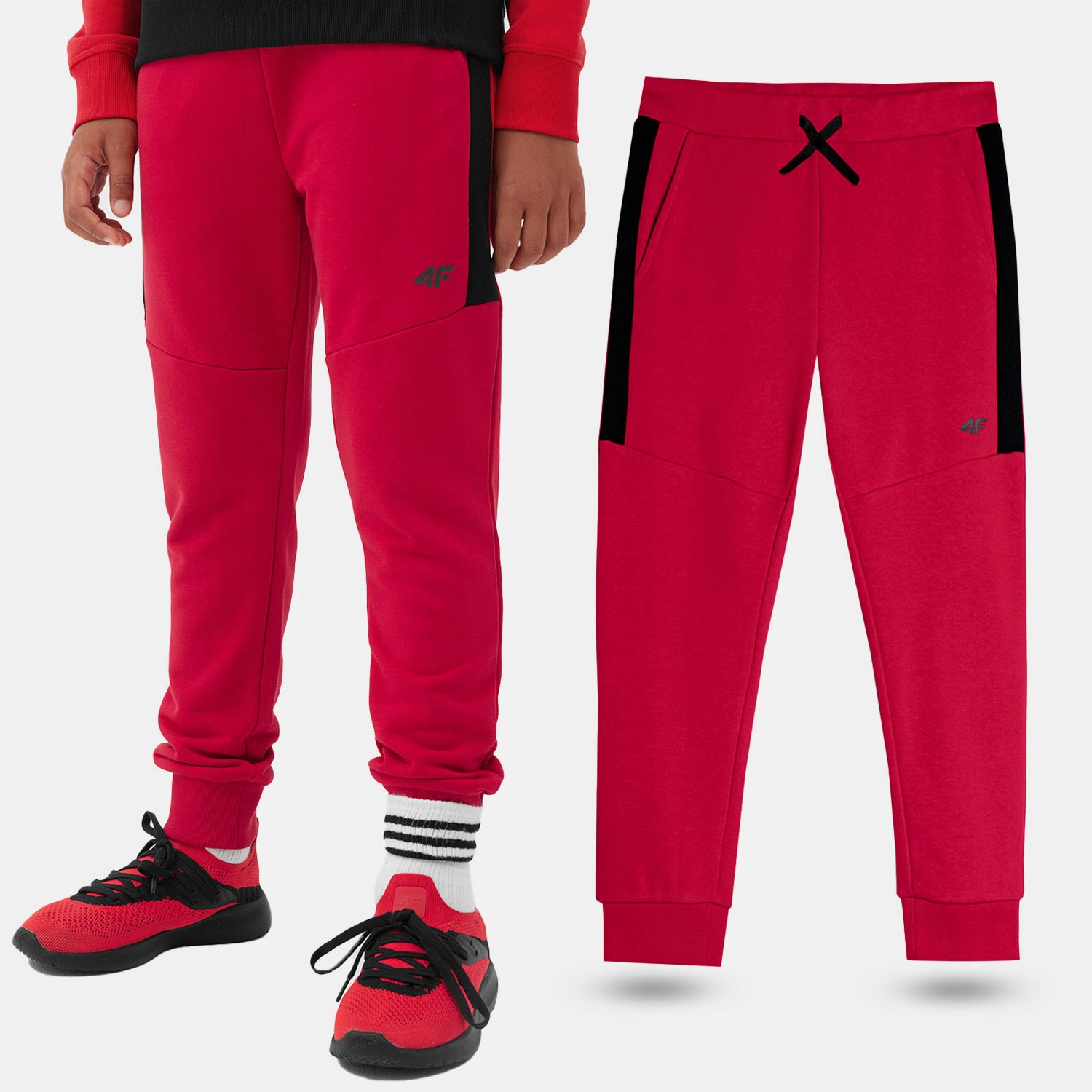 SPODNIE DRESOWE CHŁOPIĘCE 4F JUNIOR WYGODNE SPORTOWE DRESY BAWEŁNA AW23M414 Marka 4F