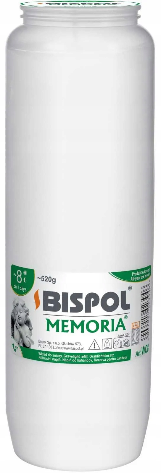 

Bispol Olejowy wkład do zniczy Czas 192h, WO8