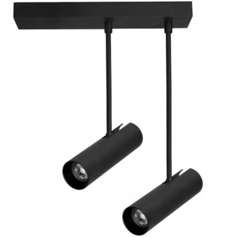 Spoty stropná lampa čierna moderná do kuchyne a jedálne nad stôl Lens 2