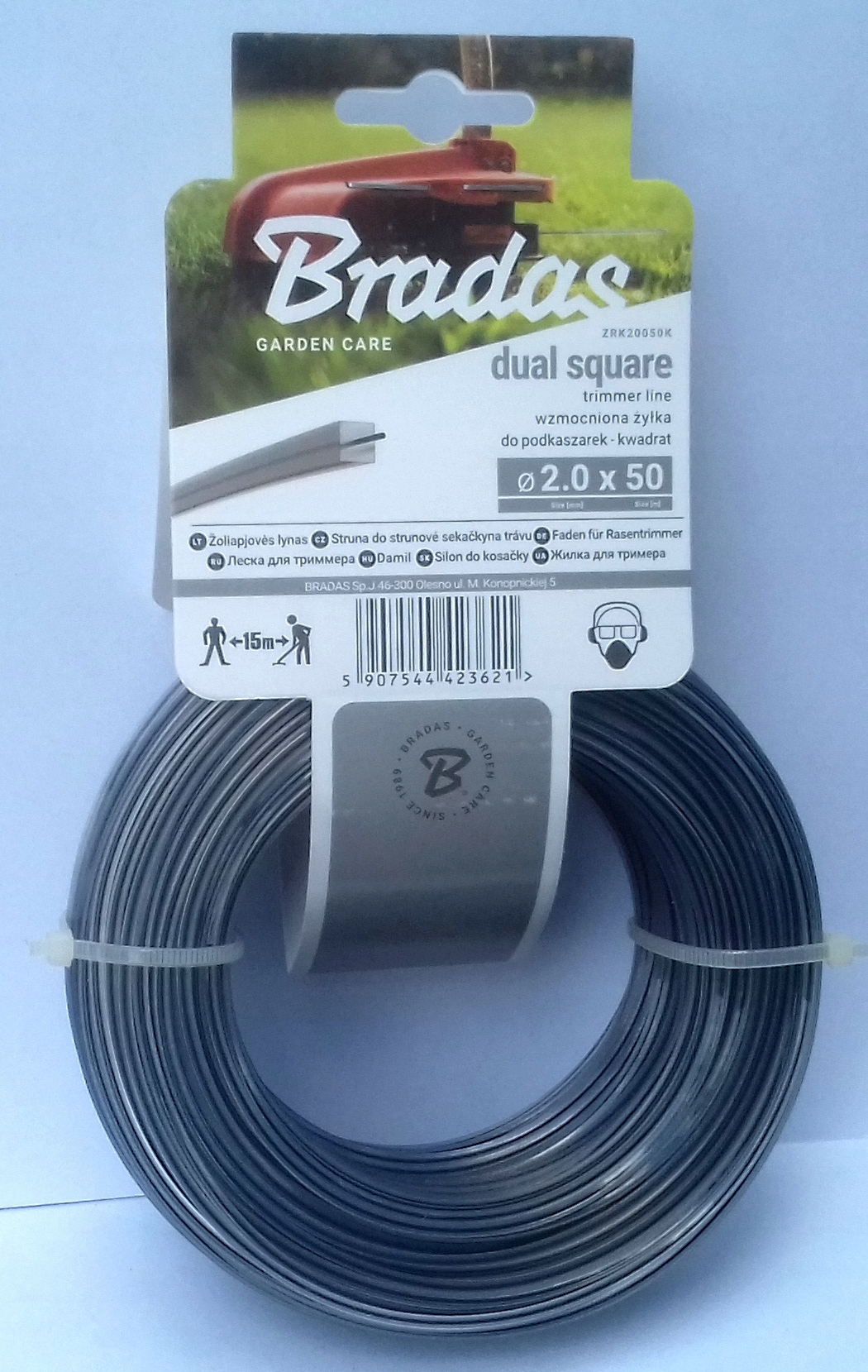

Wzmacniana Żyłka Tnąca 2,0MM X 50M Kwadrat
