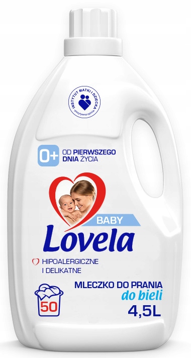 Levně Lovela Baby Hypoalergenní mléko na praní bílých tkanin 50 praní 4,5 l