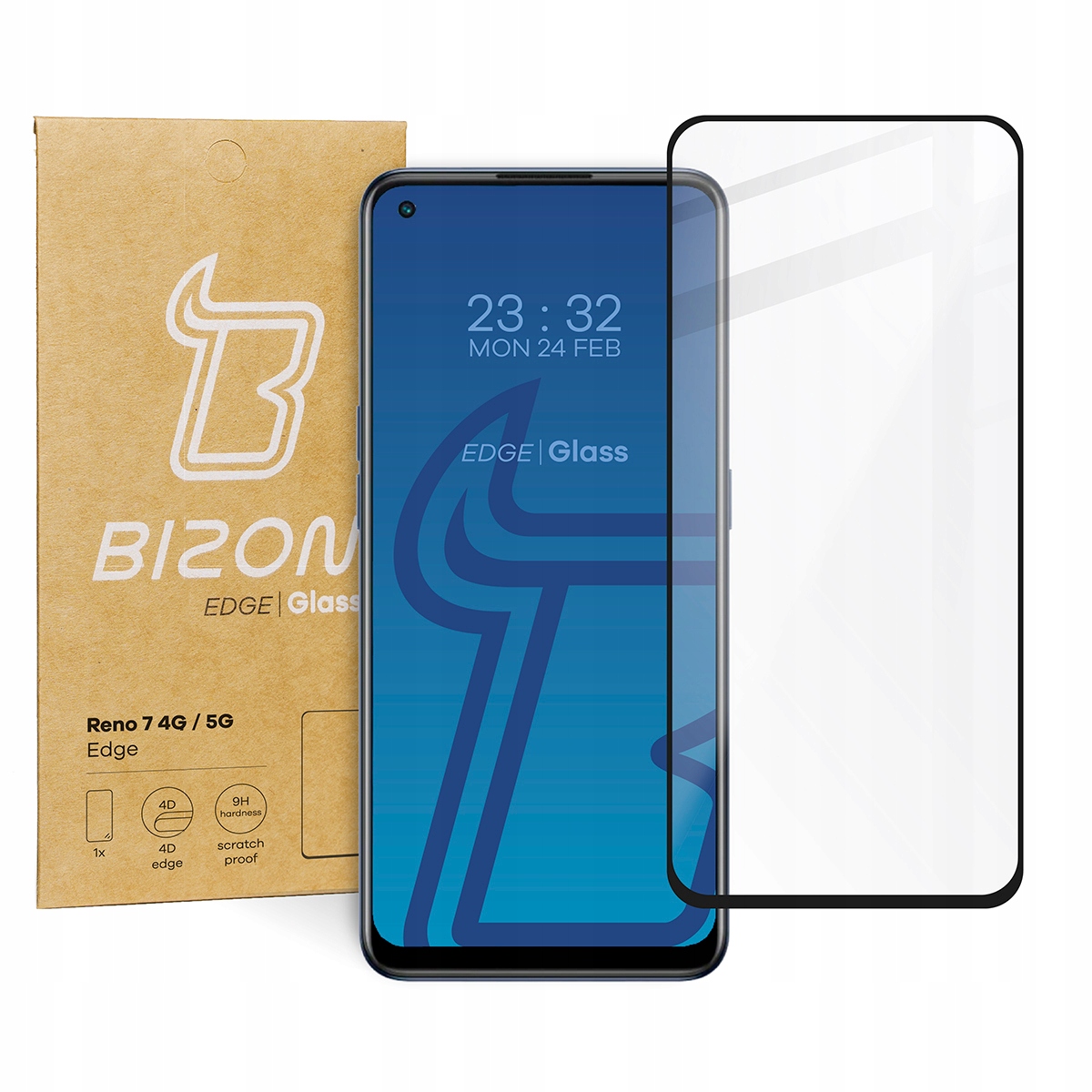 

Szkło hartowane Bizon Edge do Oppo Reno 7, szybka