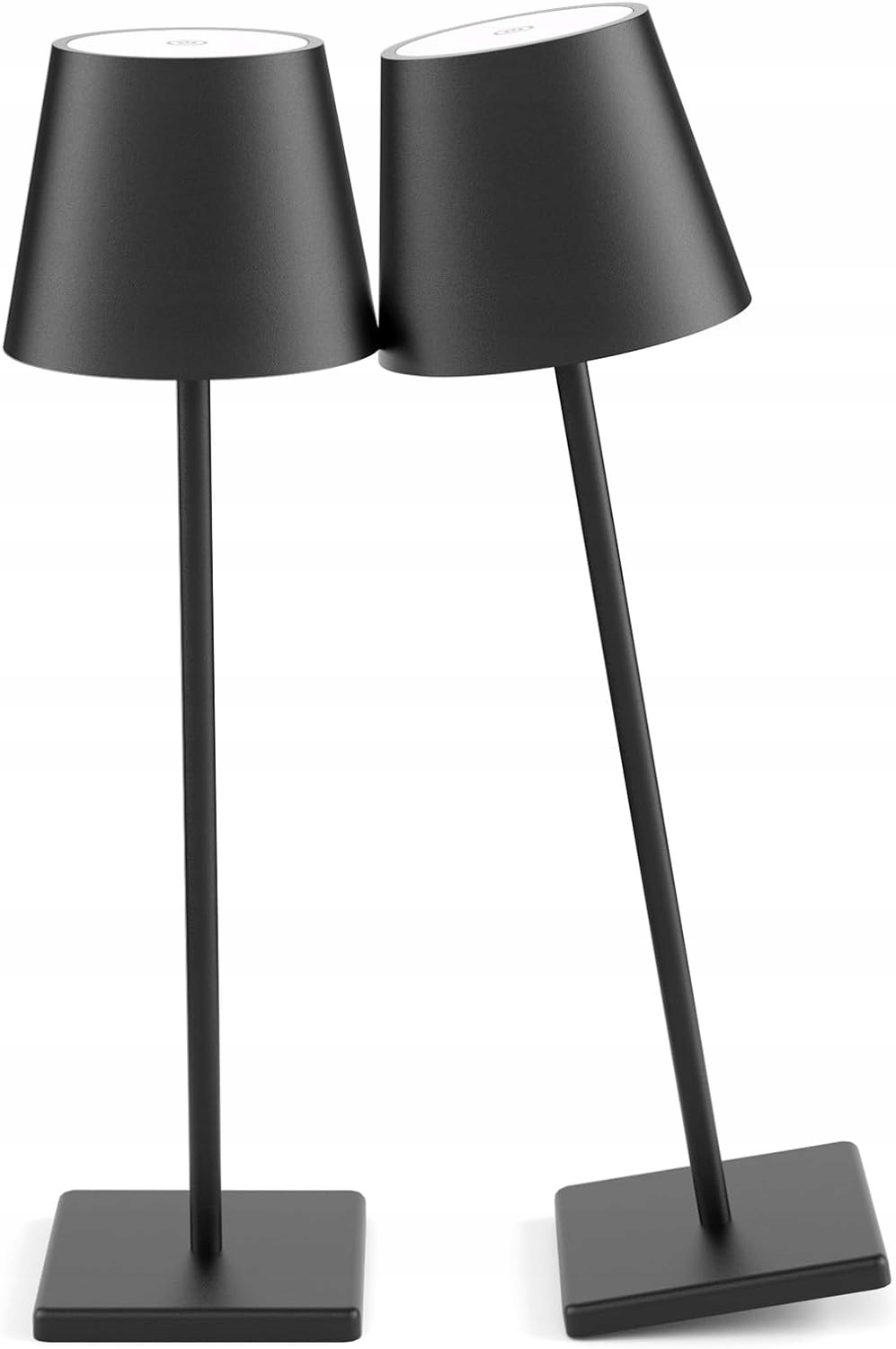 Zestaw dwóch lamp bezprzewodowych LED czarnych