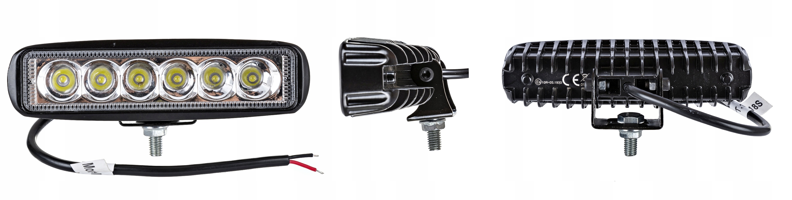 Lampa robocza LED 18W 12-24V płaska skupione 2szt. Waga produktu z opakowaniem jednostkowym 0.3 kg