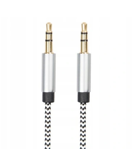 

Kabel Aux Audio Mini Jack 3,5 Wtyk-wtyk 1m Oplot