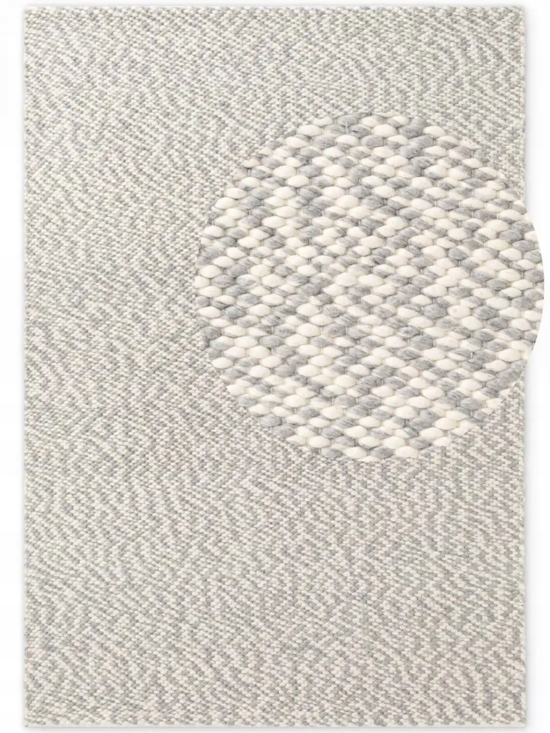 Vlnený koberec do obývačky 140 x 200 cm, prírodný krémovo šedý koberec