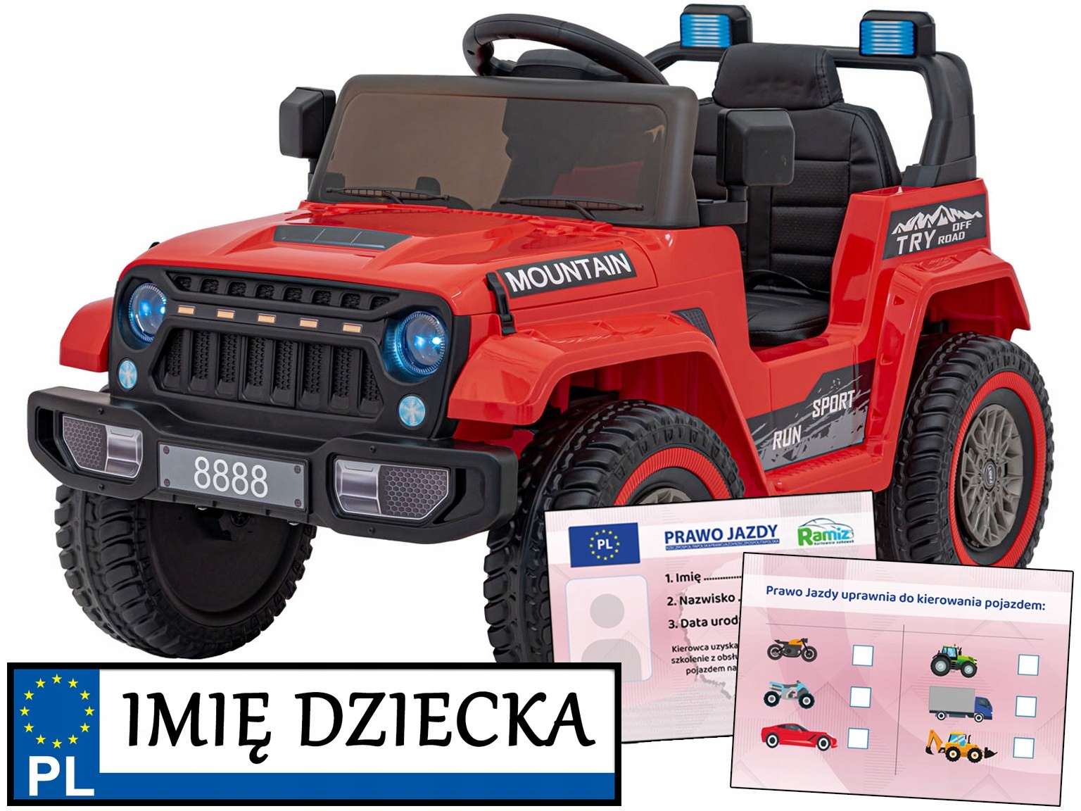 samochód na akumulator Off Road Mountain autko na pilota dla dzieci Pilot