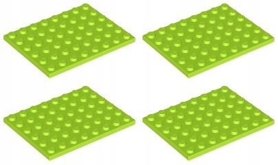 

Lego 3036 Płytka 6x8 lime (25g) 4 szt.