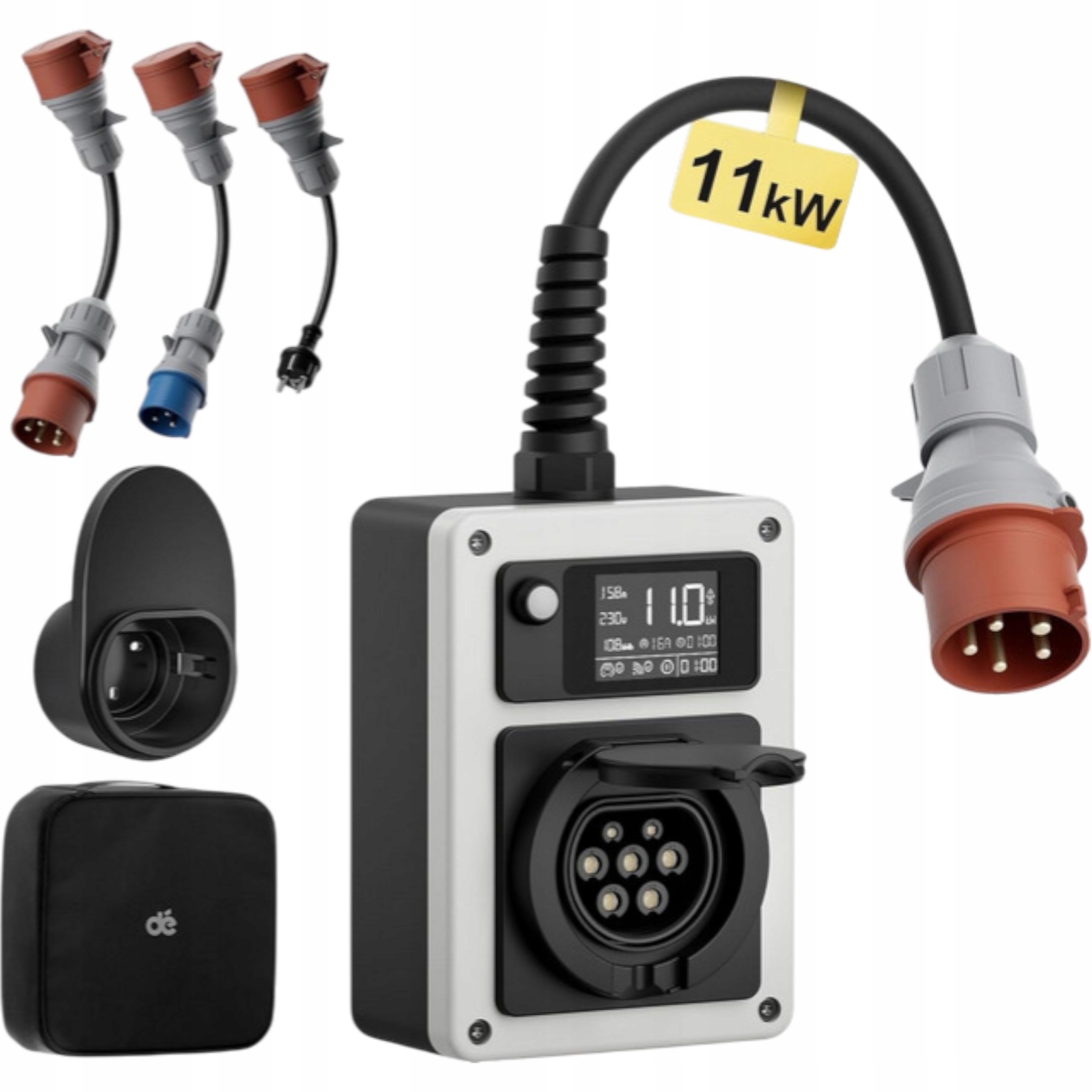 Nabíjecí stanice Ev 11 kW – typ 2, adaptér Cee