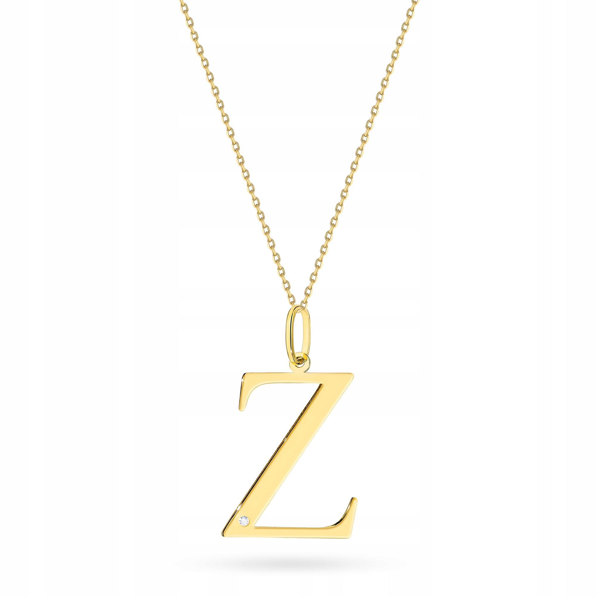 Zlatý Náhrdelník 585 Písmenko Z s Briliantem 0,005 ct