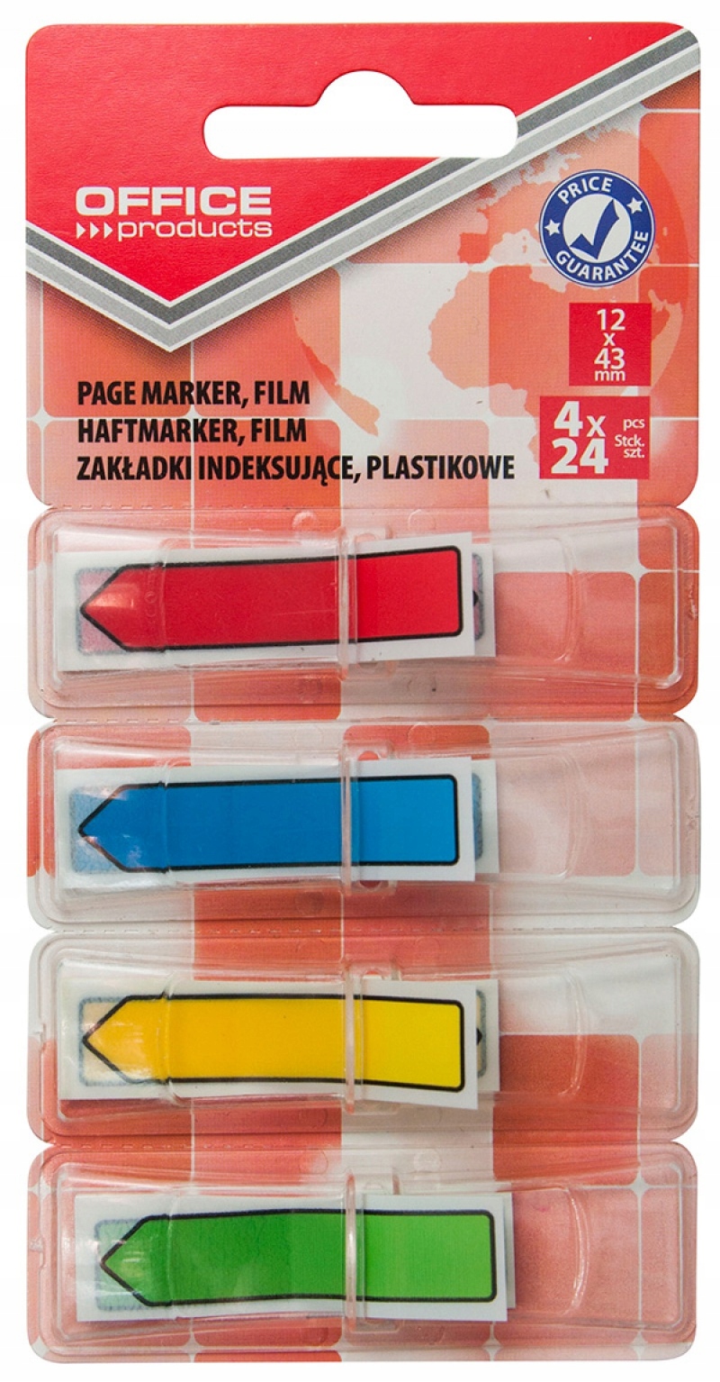 

Zakładki Pp 12x43mm 4x24 kart samoprzylepne