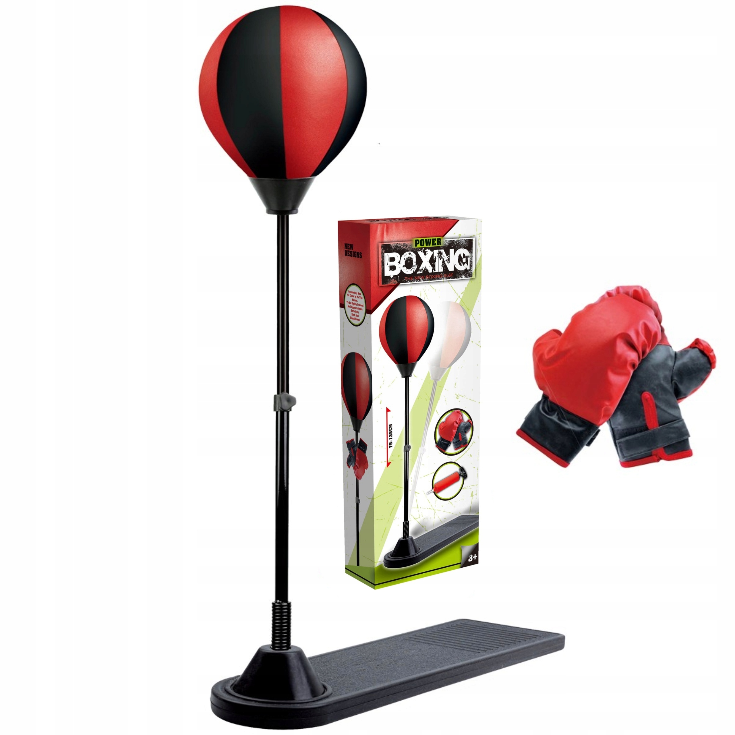 Gruszka Na Stojaku Z Rękawicami Enero Zestaw Bokserski 128 CM Regulacja