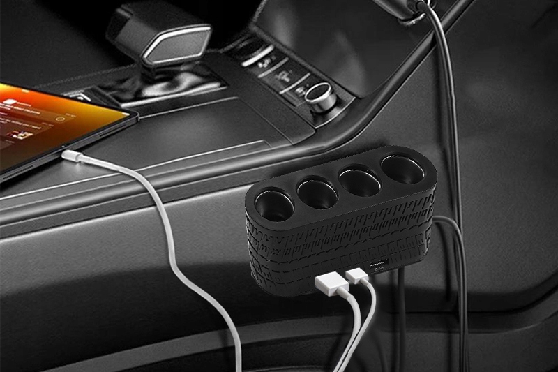 ROZDZIELACZ PRZEDŁUŻACZ TRÓJNIK ROZGAŁĘŹNIK GNIAZDA ZAPALNICZKI 4xUSB USB-C EAN (GTIN) 5903886633841