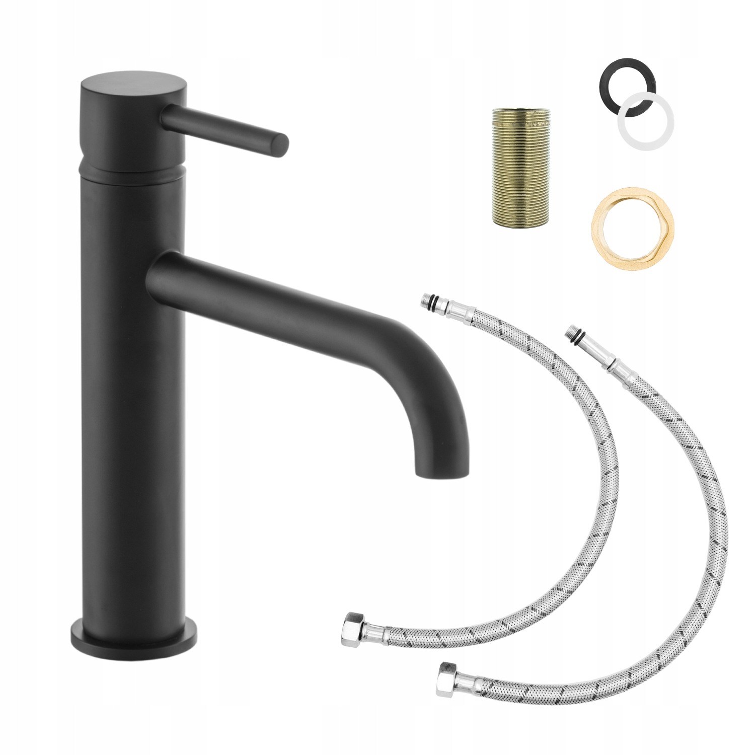 Umyvadlová Baterie Černá Kivo Nízká Keramická