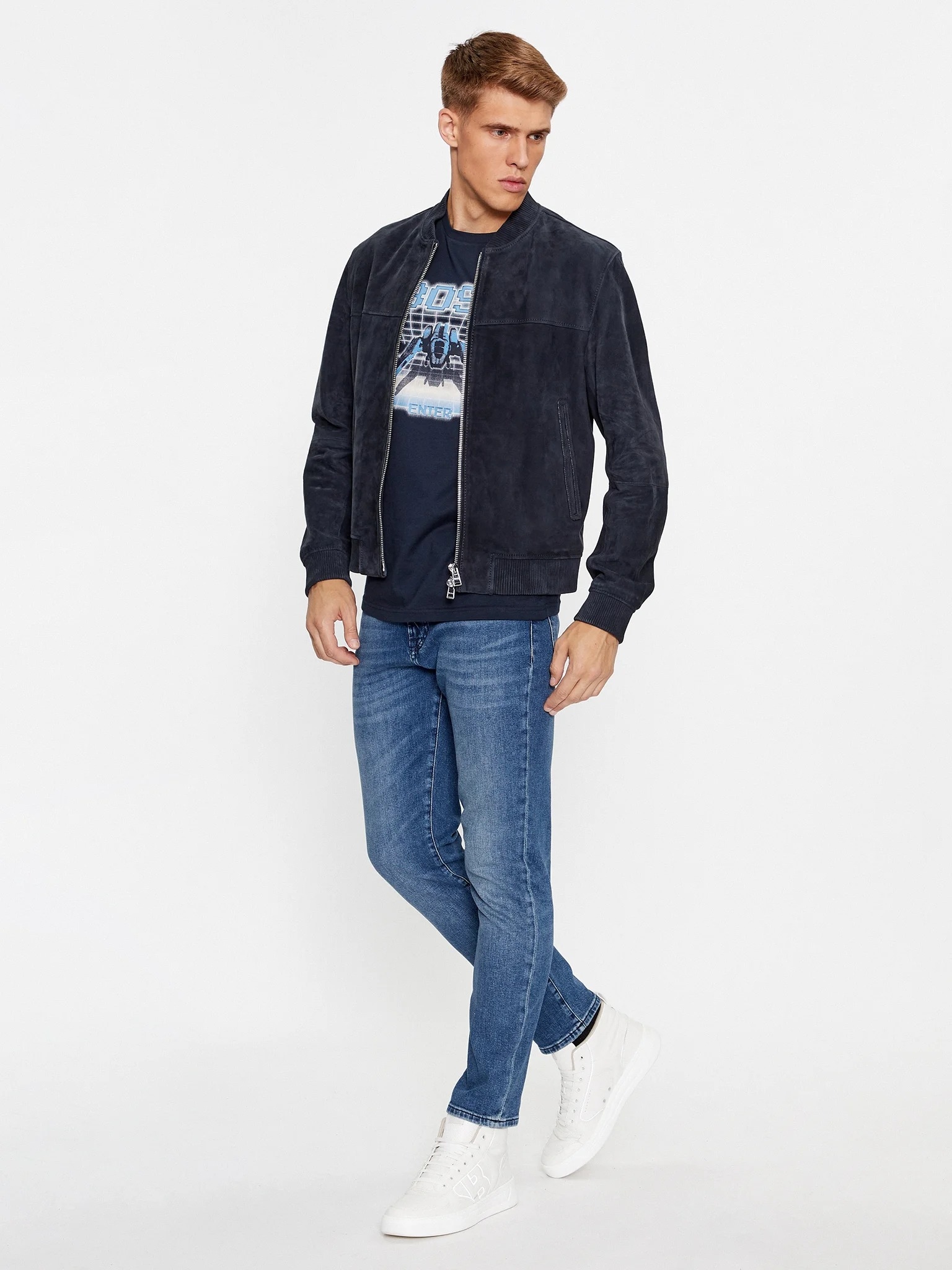 Boss Pánské Klasické Dlouhé Rovné Džíny S Oděrkami 33/32 6FA