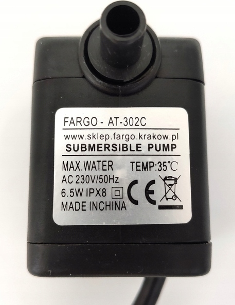 Pompa wody AT-302C 230V kabel 3mb do przecinarki stolikowej