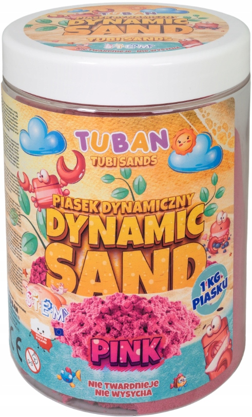 

Piasek Dynamiczny Kinetyczny 1KG Różowy Pink Tuban