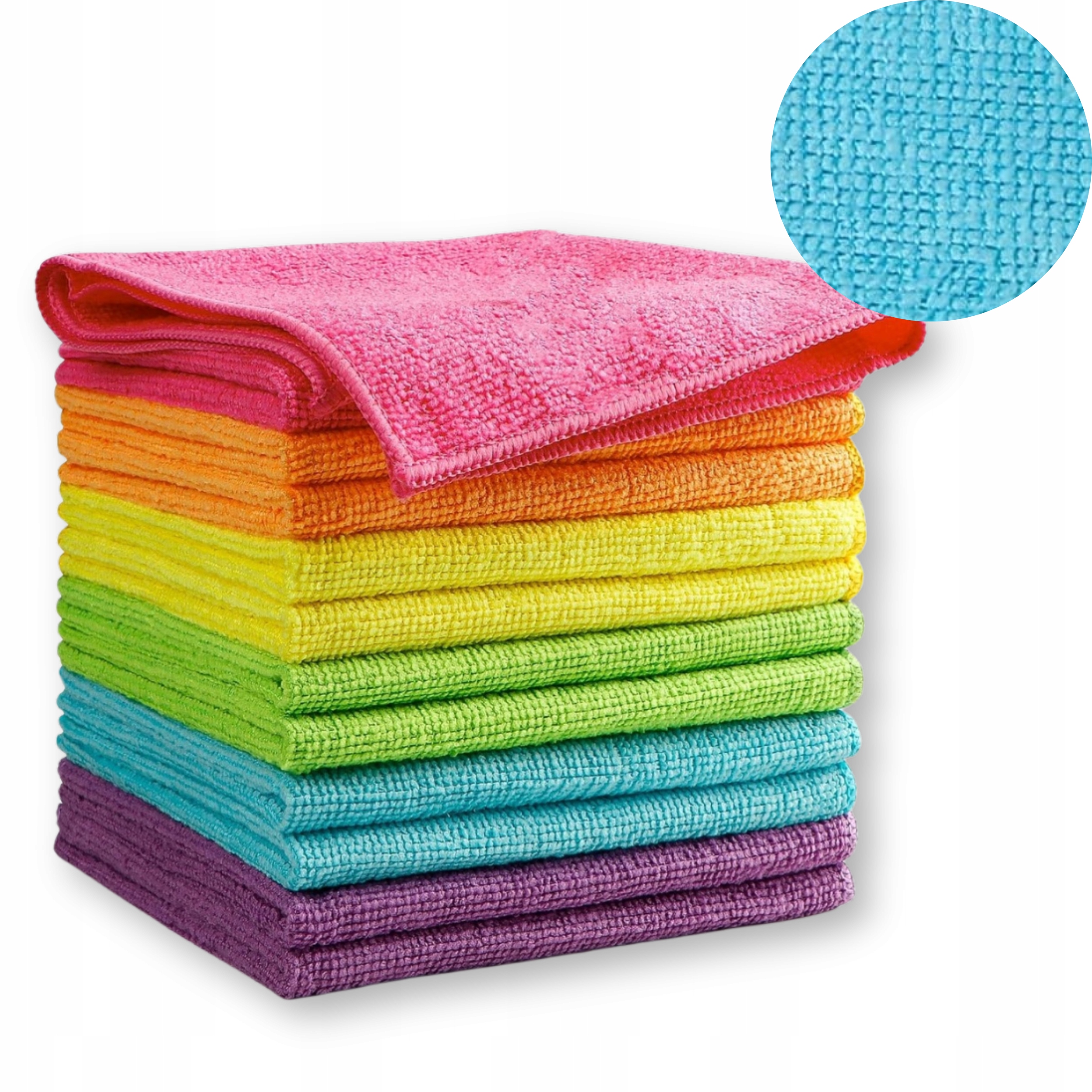 ŚCIERECZKI Z MIKROFIBRY 30x30cm 10 SZT MIĘKKA DO SZYB JAKOŚĆ 220g/m2