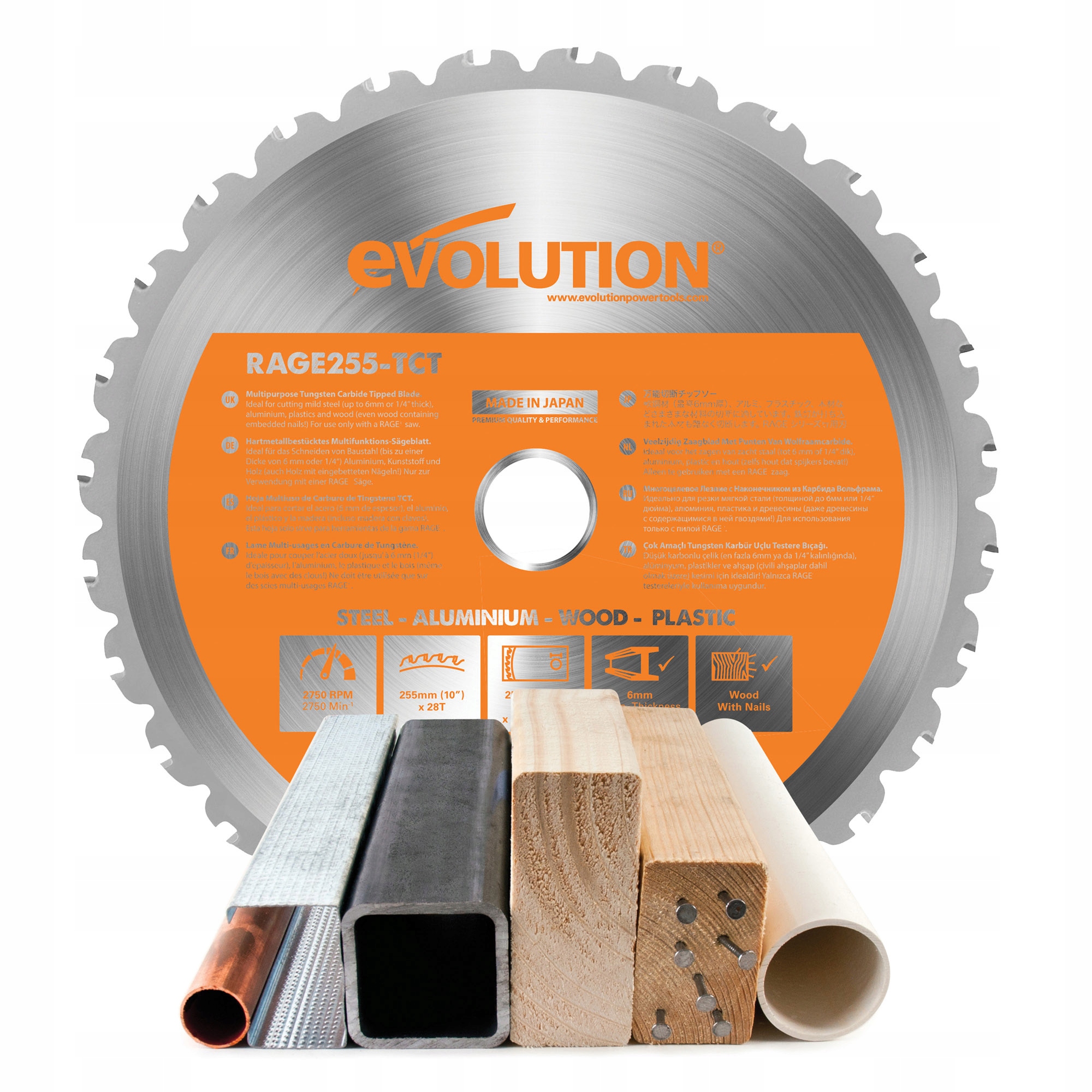 Tarcza uniwersalna wielozadaniowa Evolution 255 mm