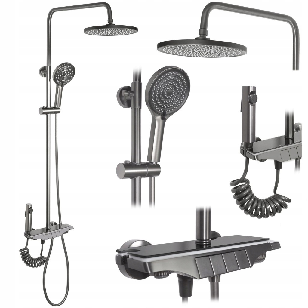 Sprchový set s termostatom Savio Titanium Rea -P8412) /ka/