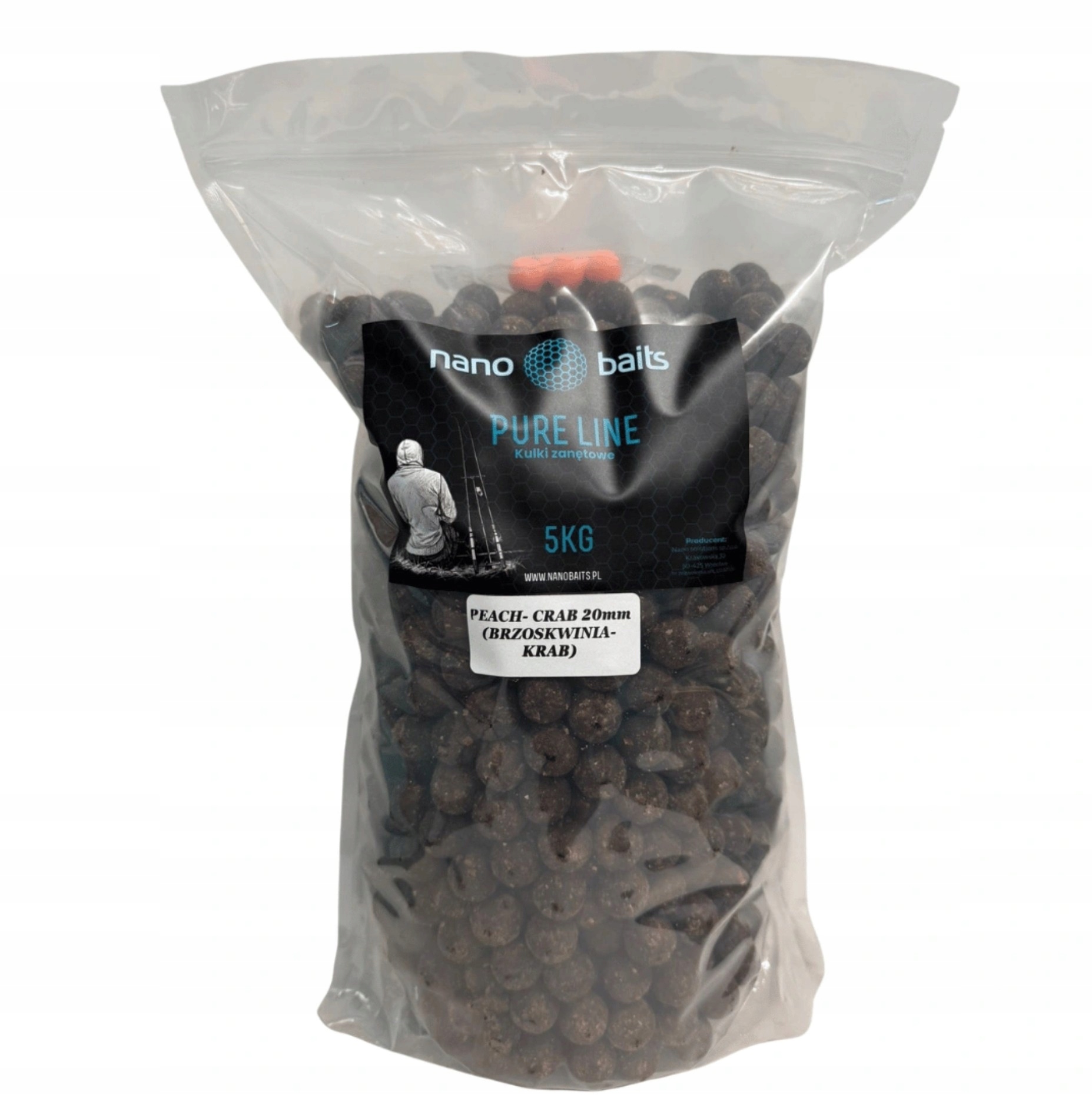 Kulki zanętowe Pure Line Peach Crab 20mm 5kg 5szt. pop-up