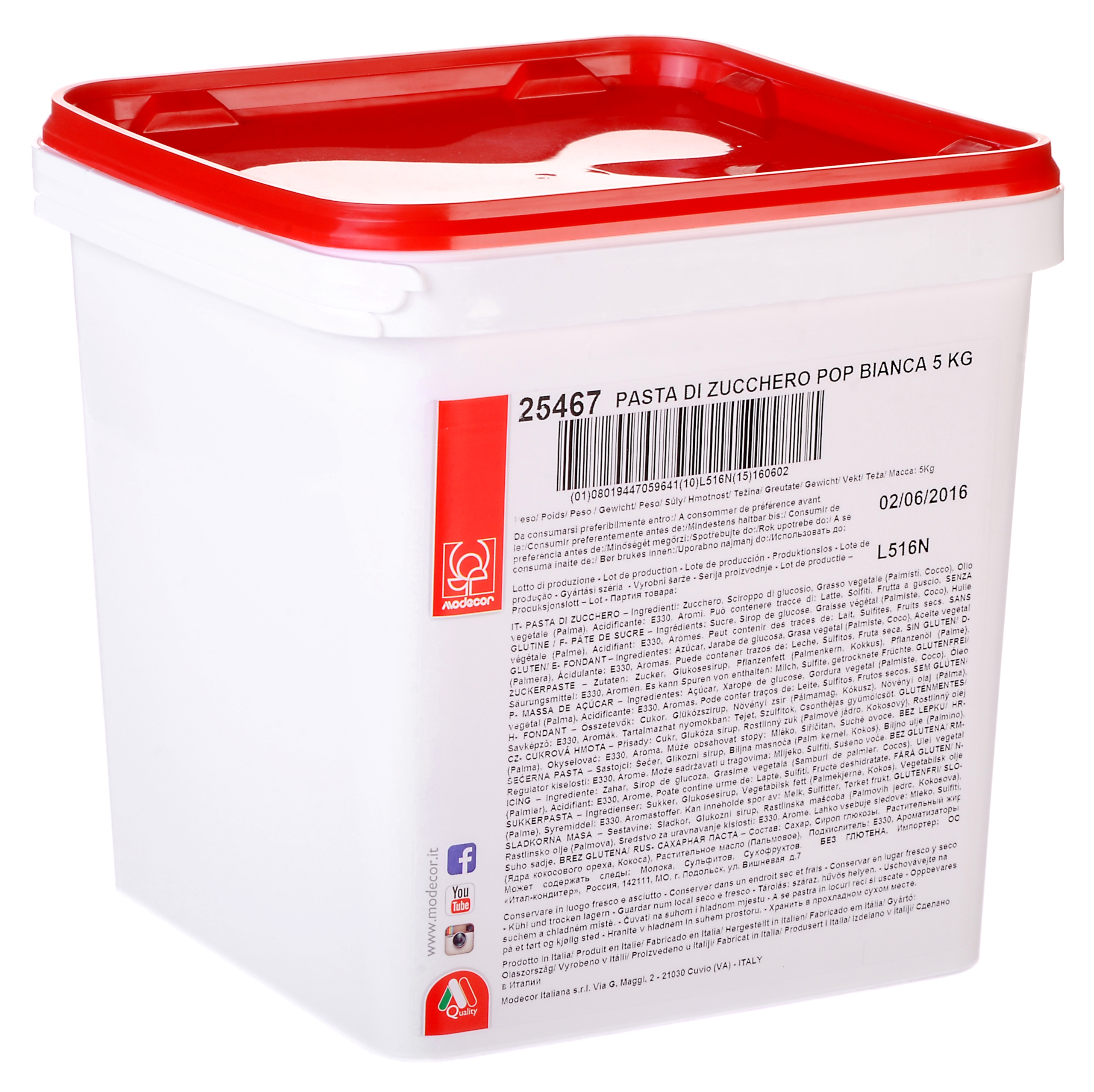 Masa Lukier Cukrowa Plastyczna Pop 5 kg Biała Masa Cukrowa