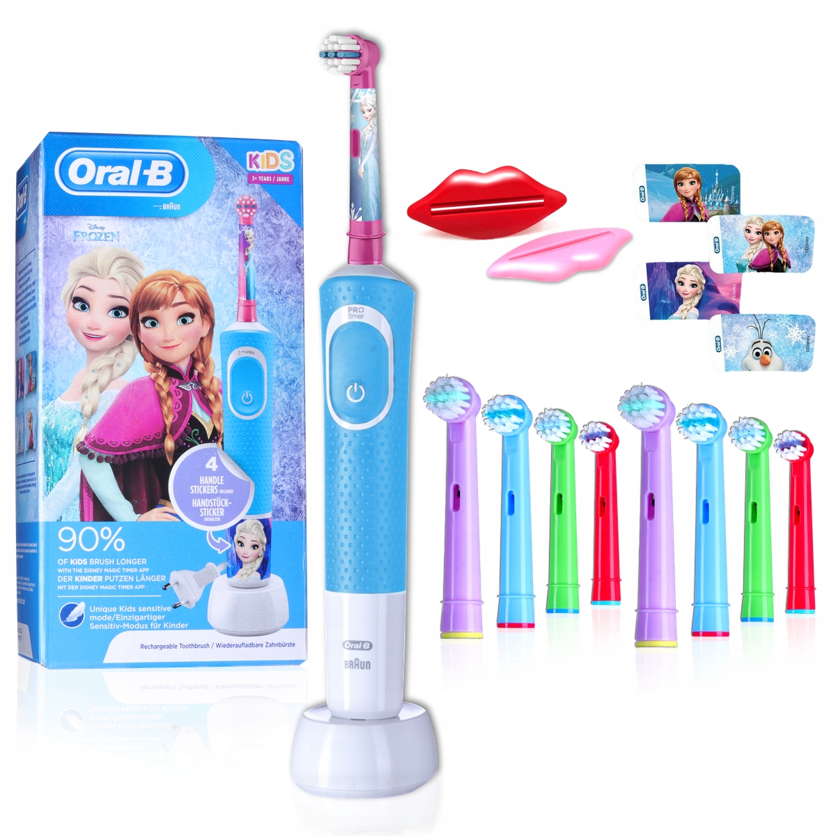 Szczoteczka Elektryczna Frozen Oral-B Naklejki Kraina Lodu dla Dzieci