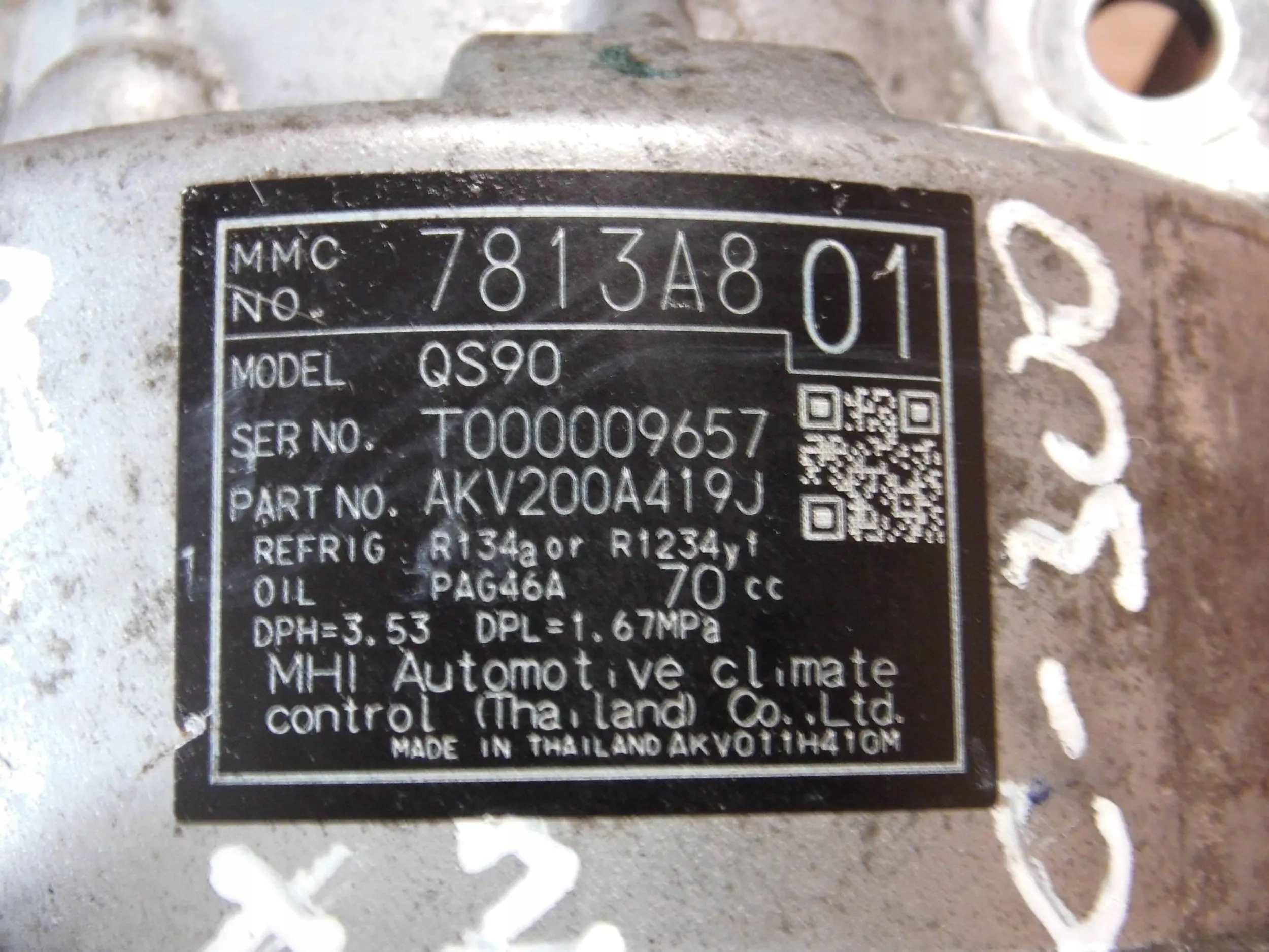 Mitsubishi Eclipse Cross compressor compressor; of the air conditioning 7813A801