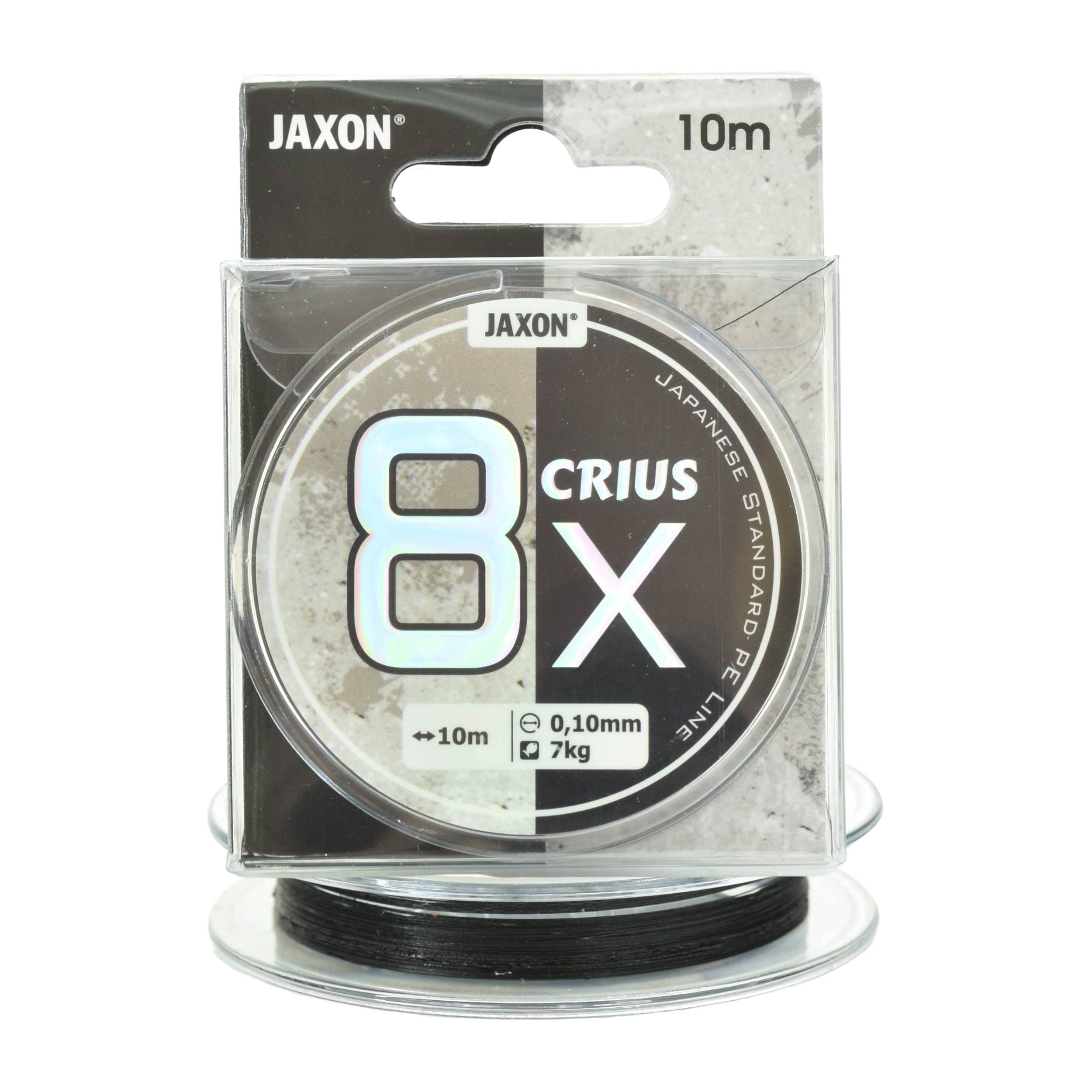 Plecionka przyponowa Jaxon Crius 8X Leader Line śred. 0.10mm czarna dł. 10m
