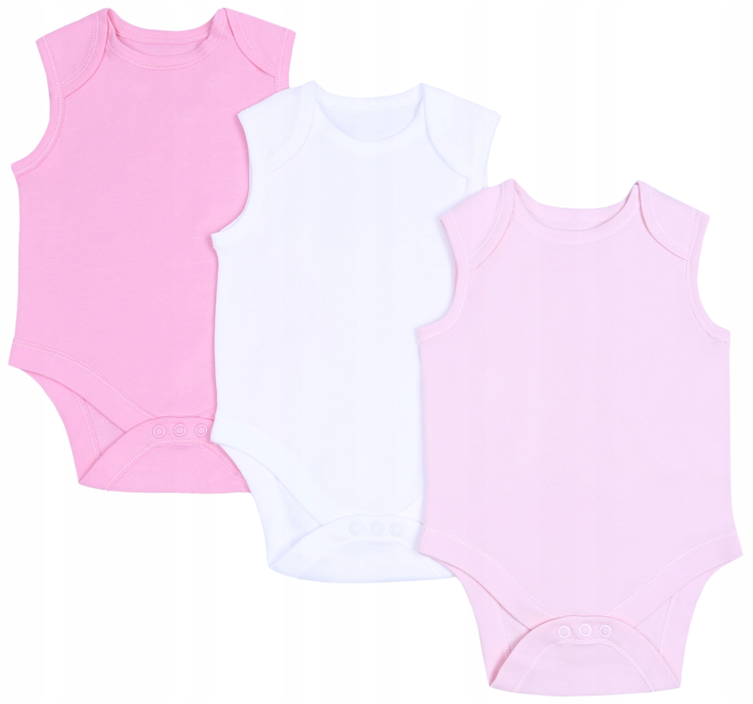 

3x Różowe body bez rękawków Primark 9-12 m 80 cm