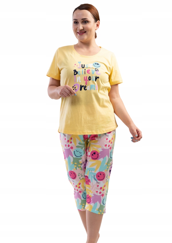 

Piżama Damska Vienetta bawełniana +Size 3XL krótki