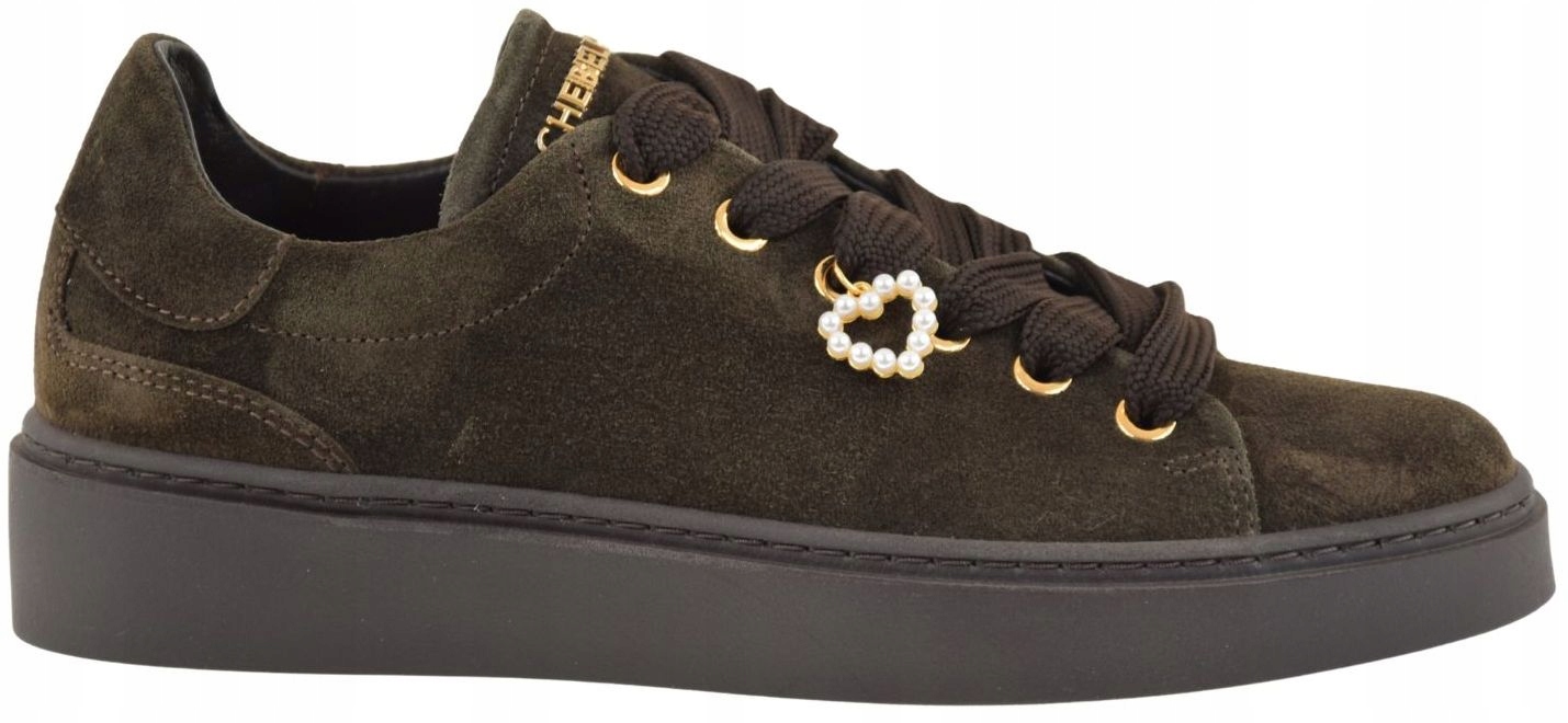 Dámské kožené polobotky velurové hnědé na platformě Chebello 4992 VEL.38