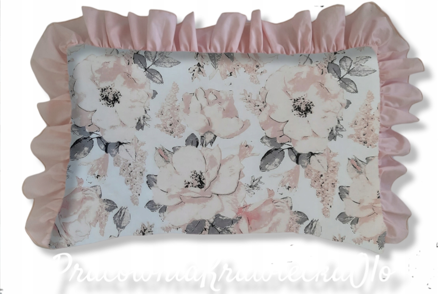 

Poszewka dekoracyjna falbanki Peonie b róż 40x60
