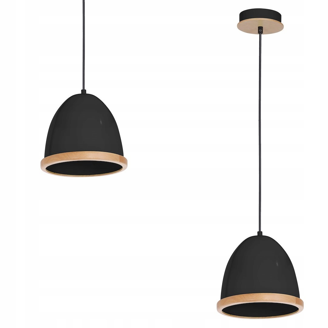 Závěsná lampa Milagro Studio černá 1xE27 60W 20 cm