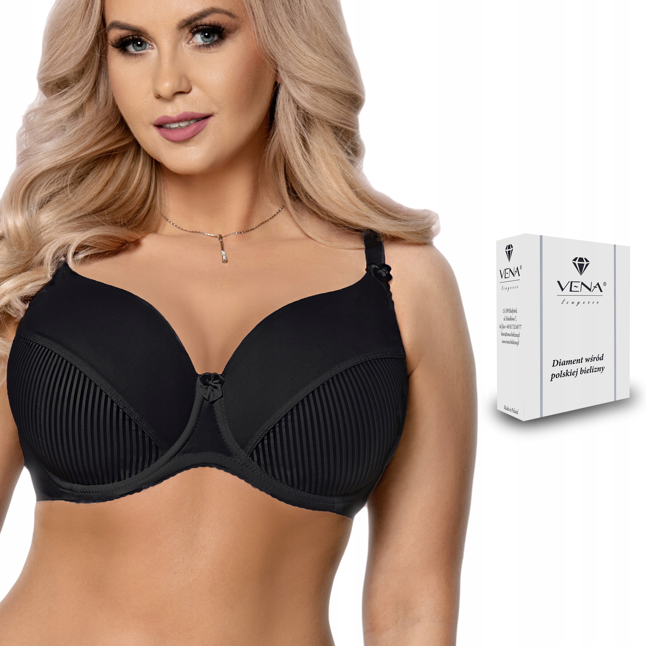 

Vena VB-11 Biustonosz , Fullcup , Czarny , 95B