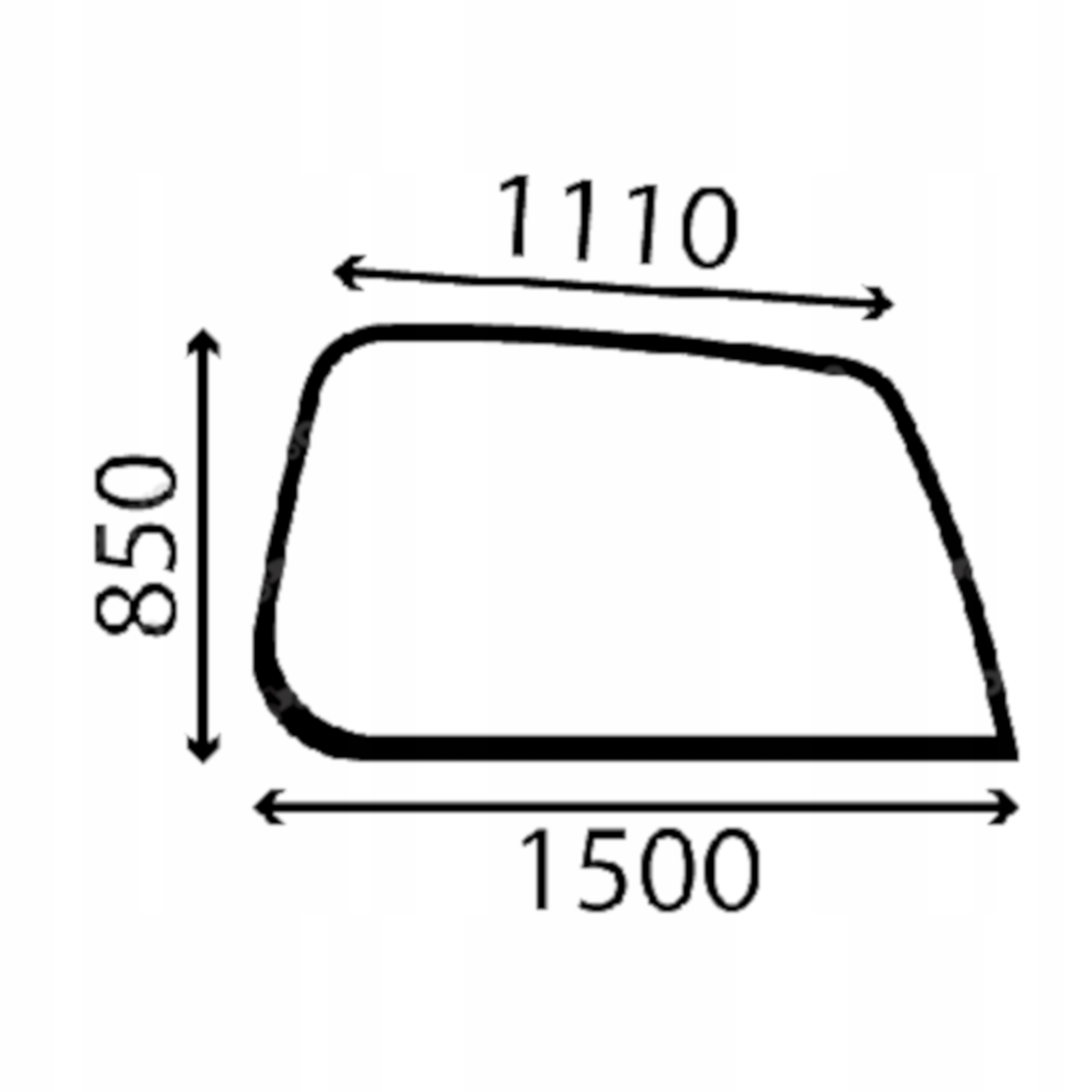 sklo Jcb boční horní pravé JHN0180, 827/80109