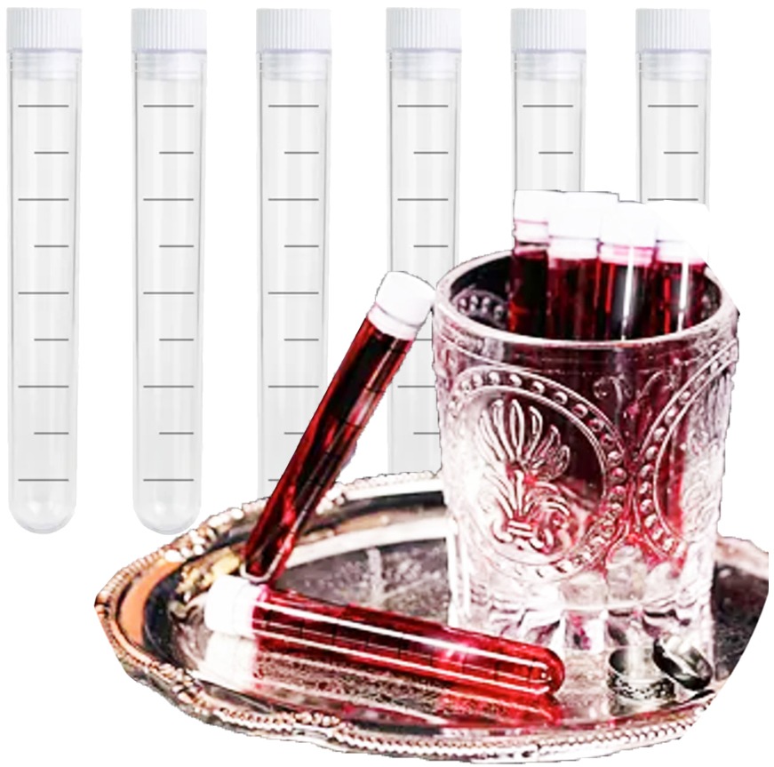 KIELISZKI PROBÓWKI imprezowe gadżet na HALLOWEEN SHOTY 6szt