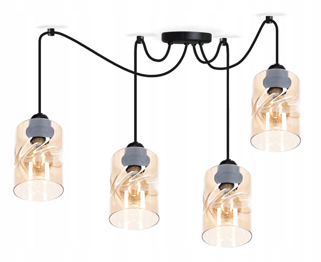 Lustrová závěsná stropní lampa Pajak Loft skleněná lampa stropní Led lampa