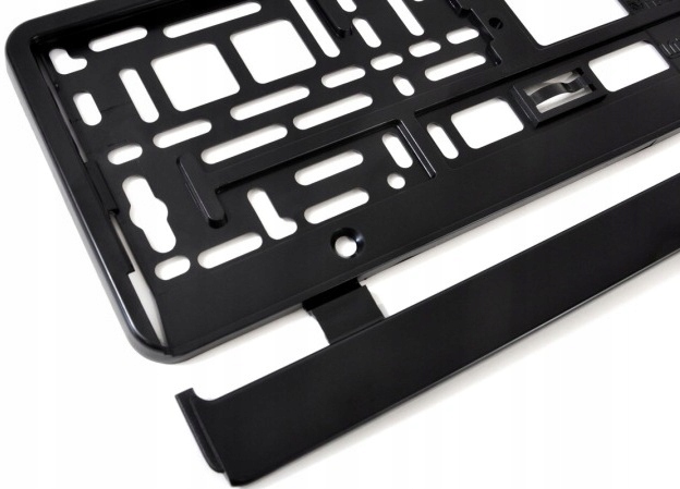 Ramki do tablic rejestracyjnych ramka listwa zatrzaskowa Czarna elastyczna