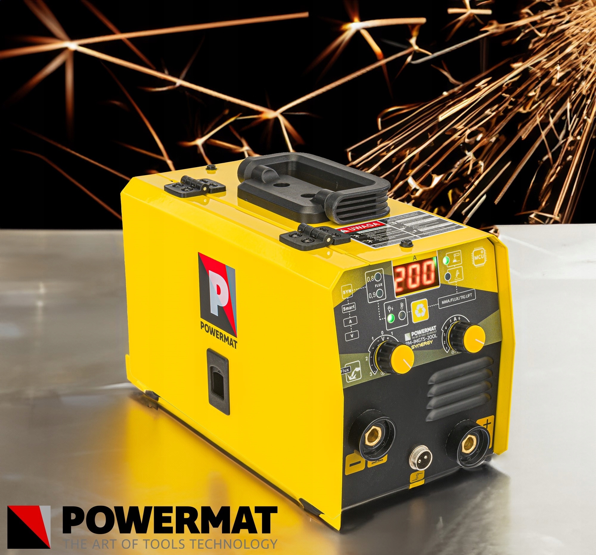 Spawarka Półautomat spawalniczy Migomat MMA,TIG LIFT SYNERGIA 200A 2x DRUT+ Kod producenta PM-IMGTS-200L / PM1286