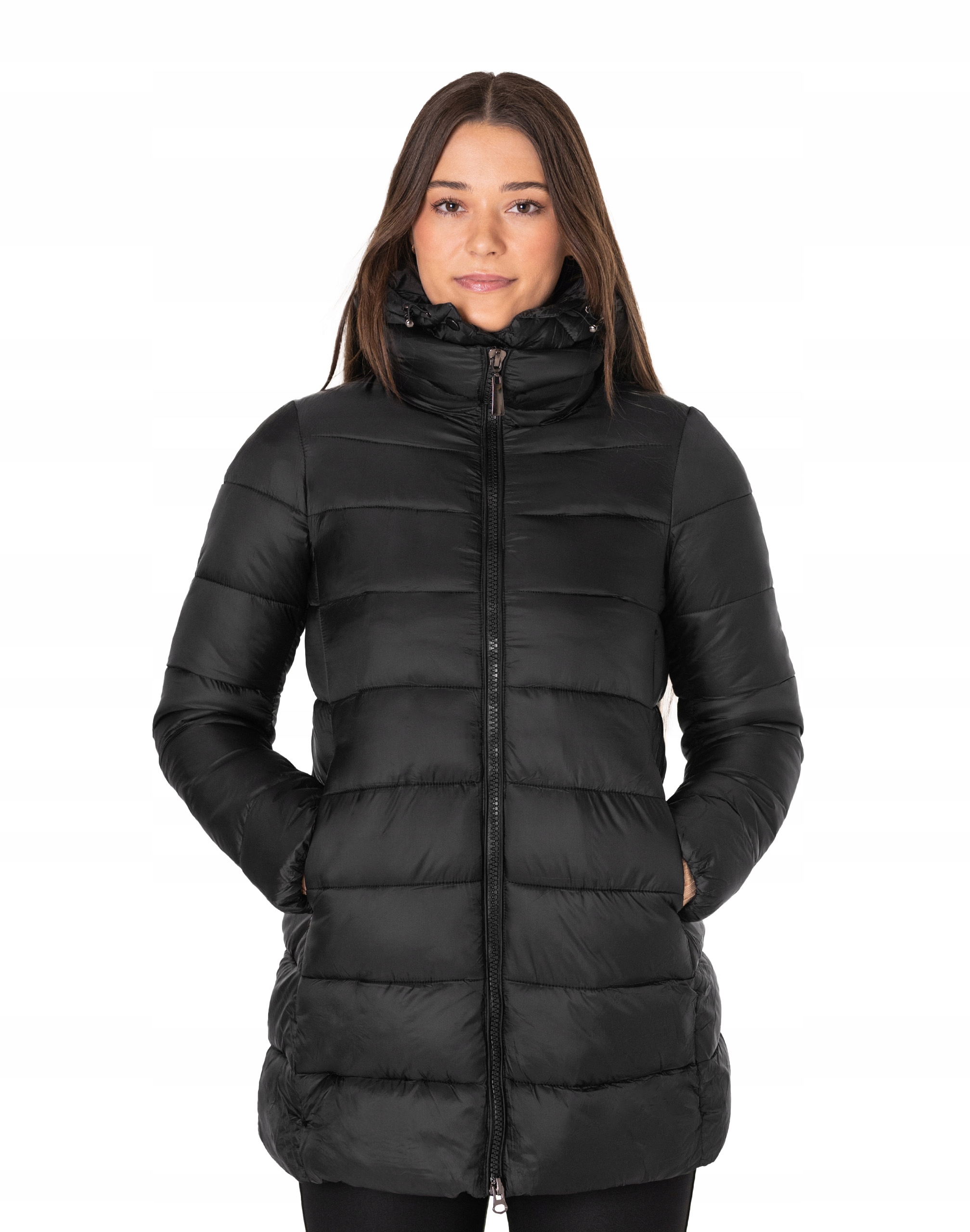 Teplá péřová Zimní Bunda Dámská tlustá prošívaná zateplená na zimu 1325 M