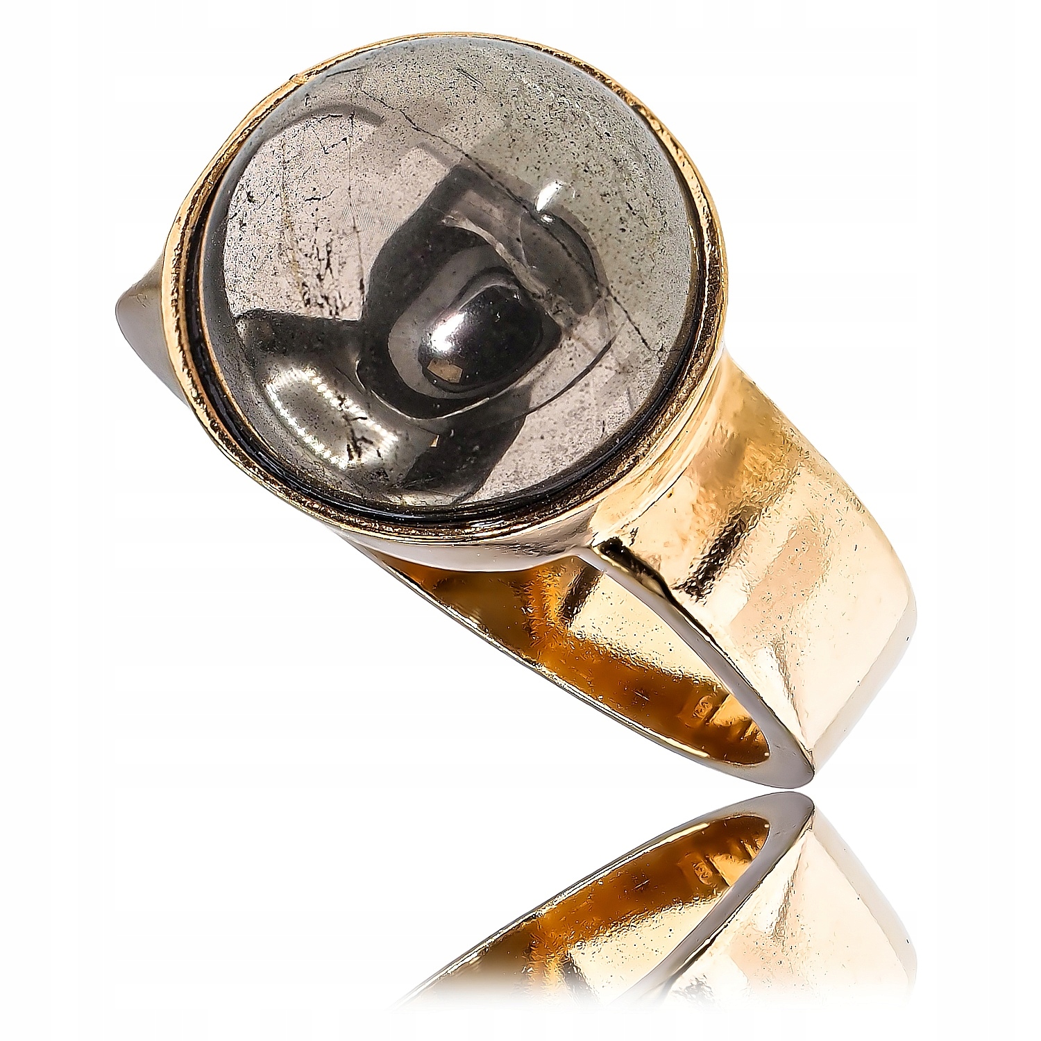 Zlatý pyrit Výjimečný Prstýnek Zlaté Stříbro