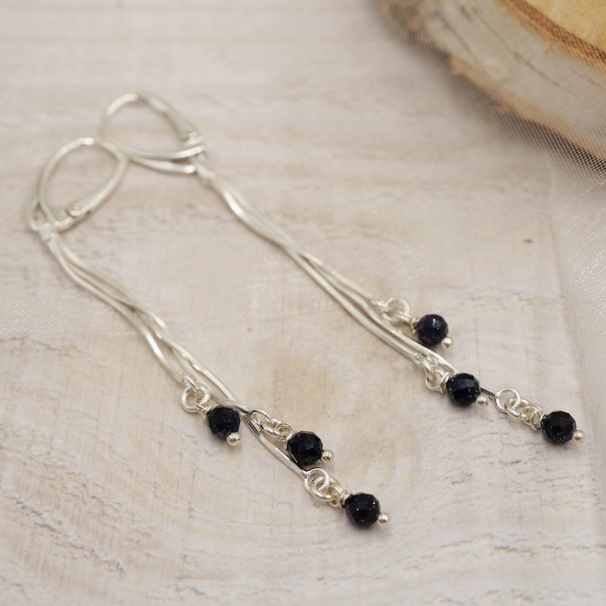 Piękne,długie,Srebrne 925 kolczyki-noc kairu Marka Inna marka