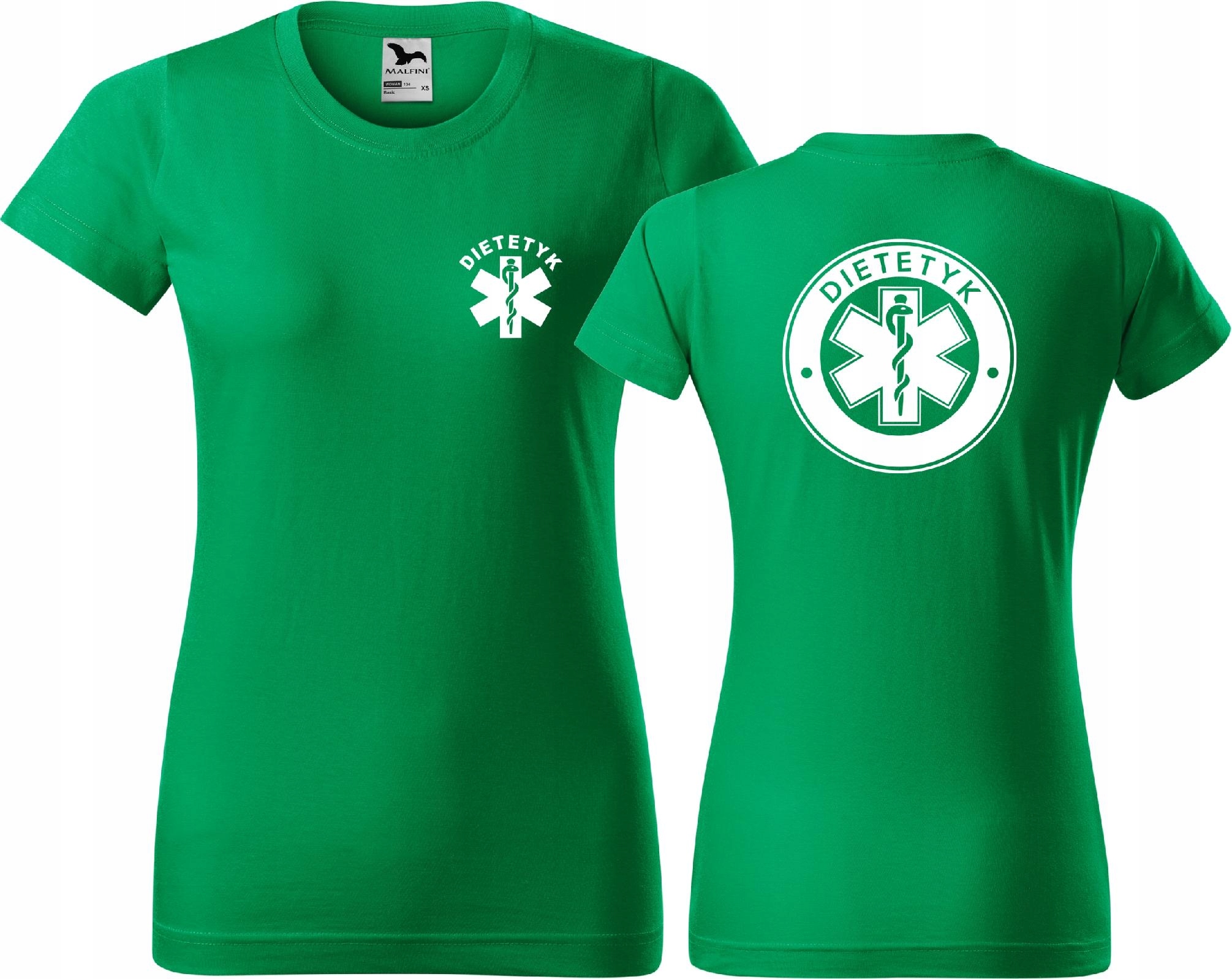 

Damska koszulka medyczna t-shirt Dietetyk r. XL