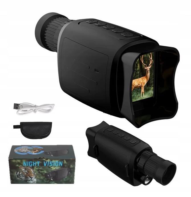 Monokulární digitální noční vidění 16x Full Hd kamera 1080P s infračerveným zářením 850 nm